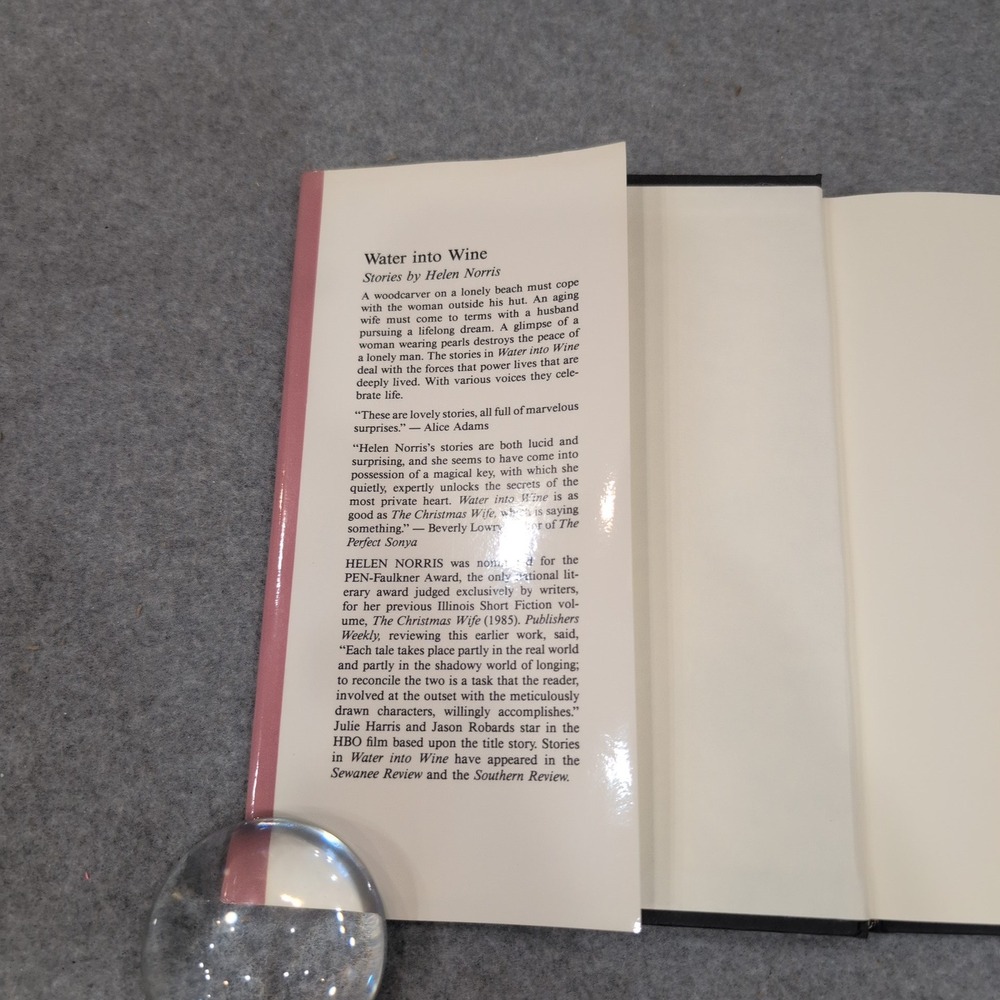 Water into Wine Helen Norris Illinois Short Fiction Hardcover 1988 0252015401 - Picture 3 of 4